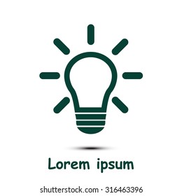Light lamp sign icon. Idea symbol.
