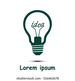 Light lamp sign icon. Idea symbol.