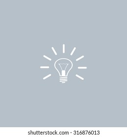 Light lamp sign icon. Idea symbol.