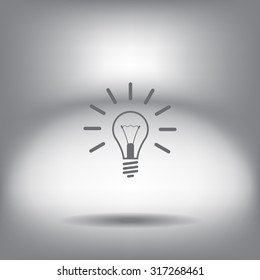 Light lamp sign icon. Idea symbol.
