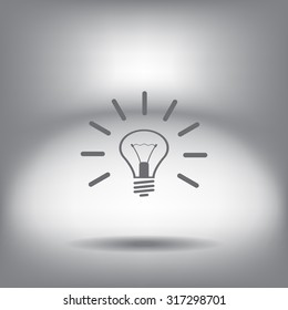 Light lamp sign icon. Idea symbol.