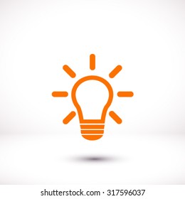 Light lamp sign icon. Idea symbol.