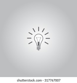 Light lamp sign icon. Idea symbol.