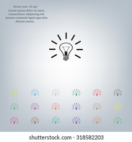 Light lamp sign icon. Idea symbol.