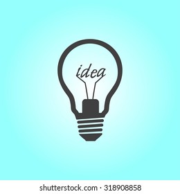 Light lamp sign icon. Idea symbol.