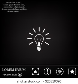 Light lamp sign icon. Idea symbol.