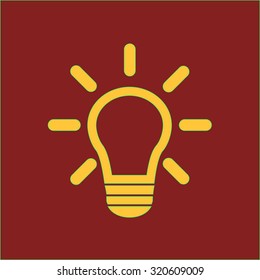 Light lamp sign icon. Idea symbol.