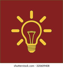 Light lamp sign icon. Idea bulb symbol.