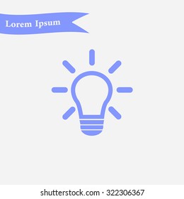 Light lamp sign icon. Idea symbol.