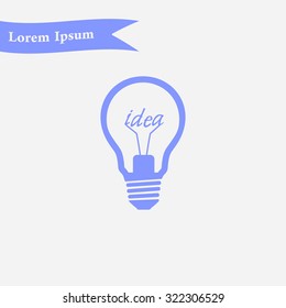 Light lamp sign icon. Idea symbol.
