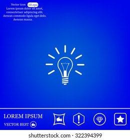 Light lamp sign icon. Idea symbol.