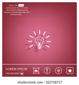 Light lamp sign icon. Idea symbol.