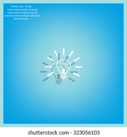 Light lamp sign icon. Idea symbol.