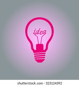 Light lamp sign icon. Idea symbol.