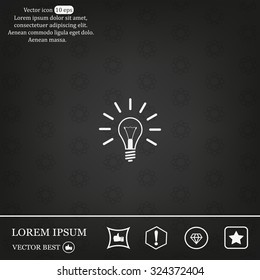 Light lamp sign icon. Idea symbol.