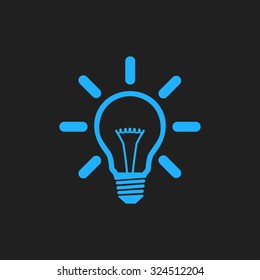 Light lamp sign icon. Idea bulb symbol.