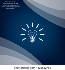Light lamp sign icon. Idea symbol.