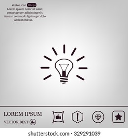 Light lamp sign icon. Idea symbol.
