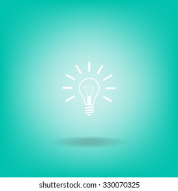 Light lamp sign icon. Idea symbol.