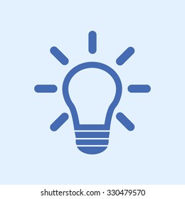 Light lamp sign icon. Idea symbol.