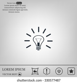 Light lamp sign icon. Idea symbol.