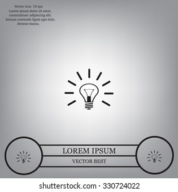Light lamp sign icon. Idea symbol.