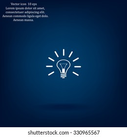 Light lamp sign icon. Idea symbol.