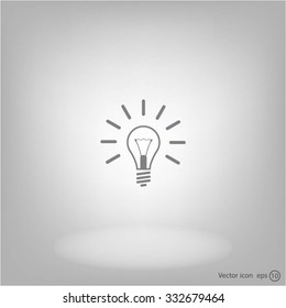 Light lamp sign icon. Idea symbol.