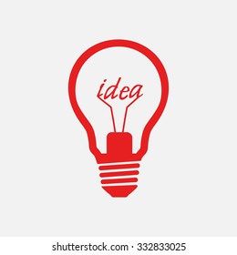 Light lamp sign icon. Idea symbol.