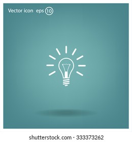 Light lamp sign icon. Idea symbol.