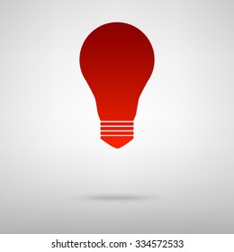 Light lamp sign icon. Idea symbol. Vector illustration