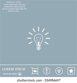 Light lamp sign icon. Idea symbol.