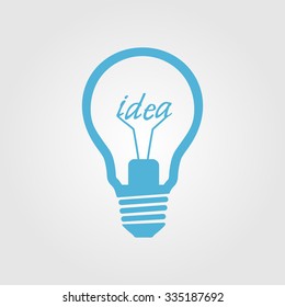 Light lamp sign icon. Idea symbol.
