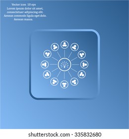 Light lamp sign icon. Idea symbol.