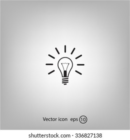 Light lamp sign icon. Idea symbol.
