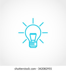 Light lamp sign icon. Idea symbol. Isolated on White Background