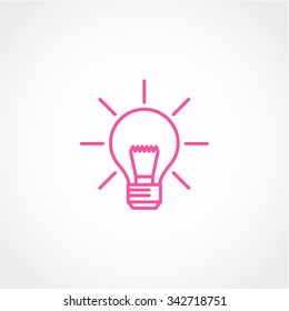 Light lamp sign icon. Idea symbol. Isolated on White Background