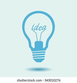 Light lamp sign icon. Idea symbol.