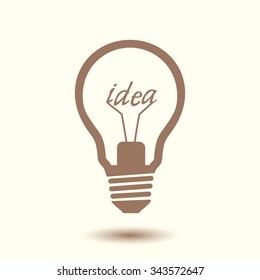 Light lamp sign icon. Idea symbol.