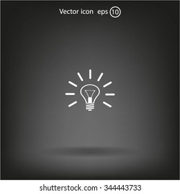 Light lamp sign icon. Idea symbol.