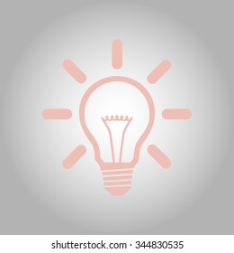 Light lamp sign icon. Idea bulb symbol.