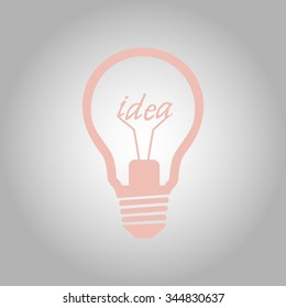 Light lamp sign icon. Idea symbol.