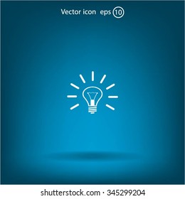Light lamp sign icon. Idea symbol.