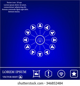 Light lamp sign icon. Idea symbol.