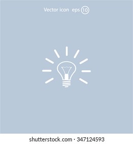 Light lamp sign icon. Idea symbol.