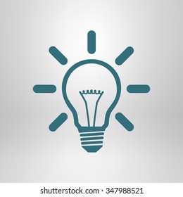 Light lamp sign icon. Idea bulb symbol.
