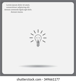 Light lamp sign icon. Idea symbol.