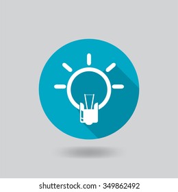 Light lamp sign icon. Idea symbol.