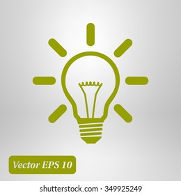 Light lamp sign icon. Idea bulb symbol.