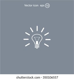 Light lamp sign icon. Idea symbol.
